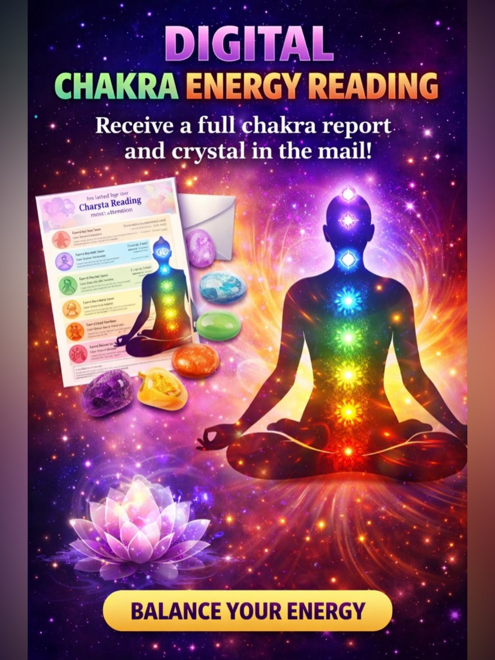 Chakra Reading with Free Chakra Supporting Crystal